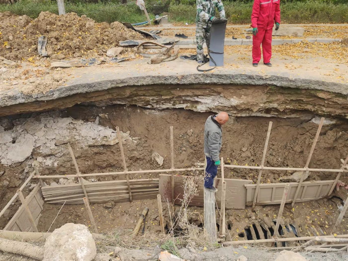 Leak detection equipment on site